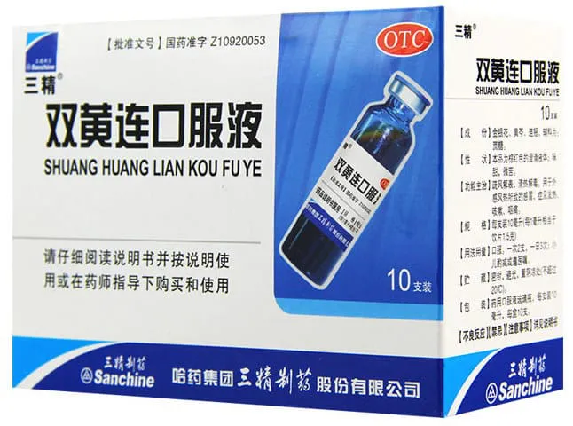 Упаковка и характеристики Эликсира от простуды и гриппа Шуан Хуан Лянь
