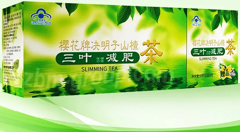 Упаковка и характеристики чая для похудения Slimming Tea